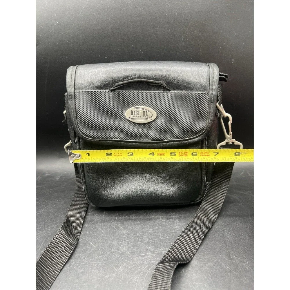 Digital Concepts Camera Carrying Case Crossbody Faux Leather Front Zip